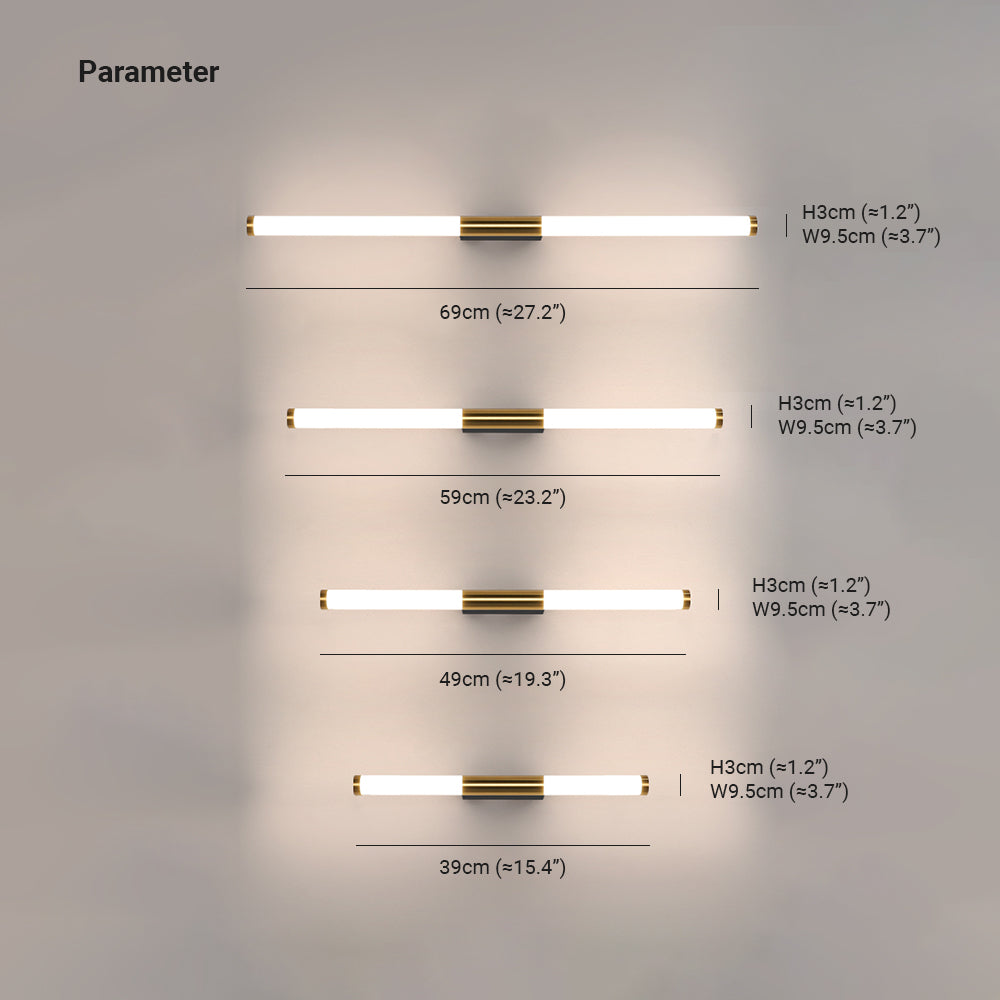 Arisha modern Linear Cooper alb oglindă Front aplică de perete