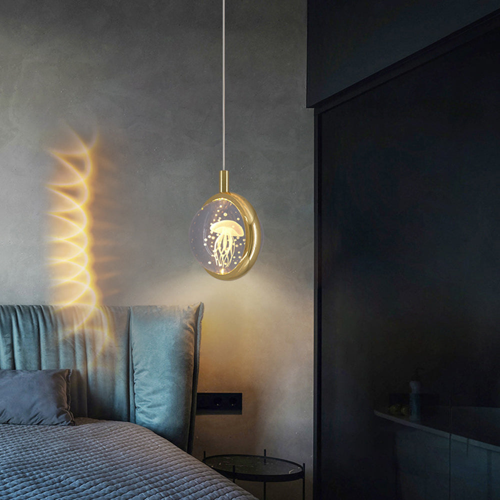 Kristy modern Spherical metal lampă suspendată, Aur