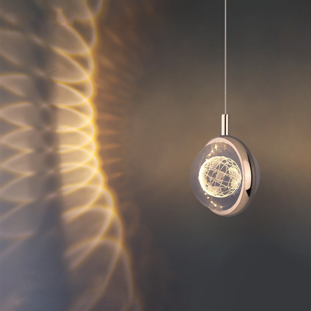 Kristy modern Spherical metal lampă suspendată, Aur