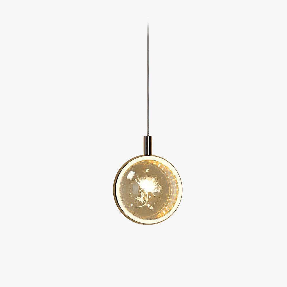 Kristy modern Spherical metal lampă suspendată, Aur