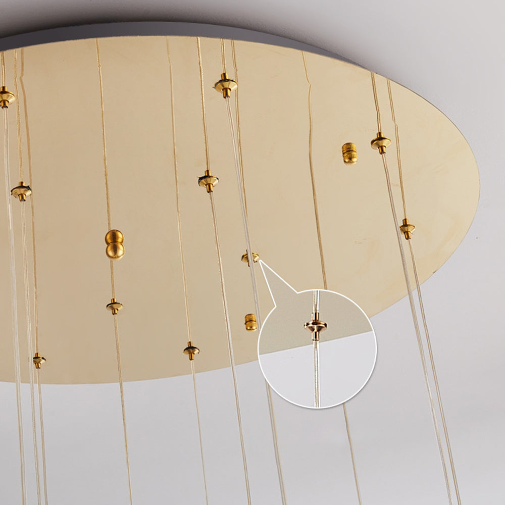 Arisha lampă suspendată Art Deco Jibril multi-etaj modern, aur