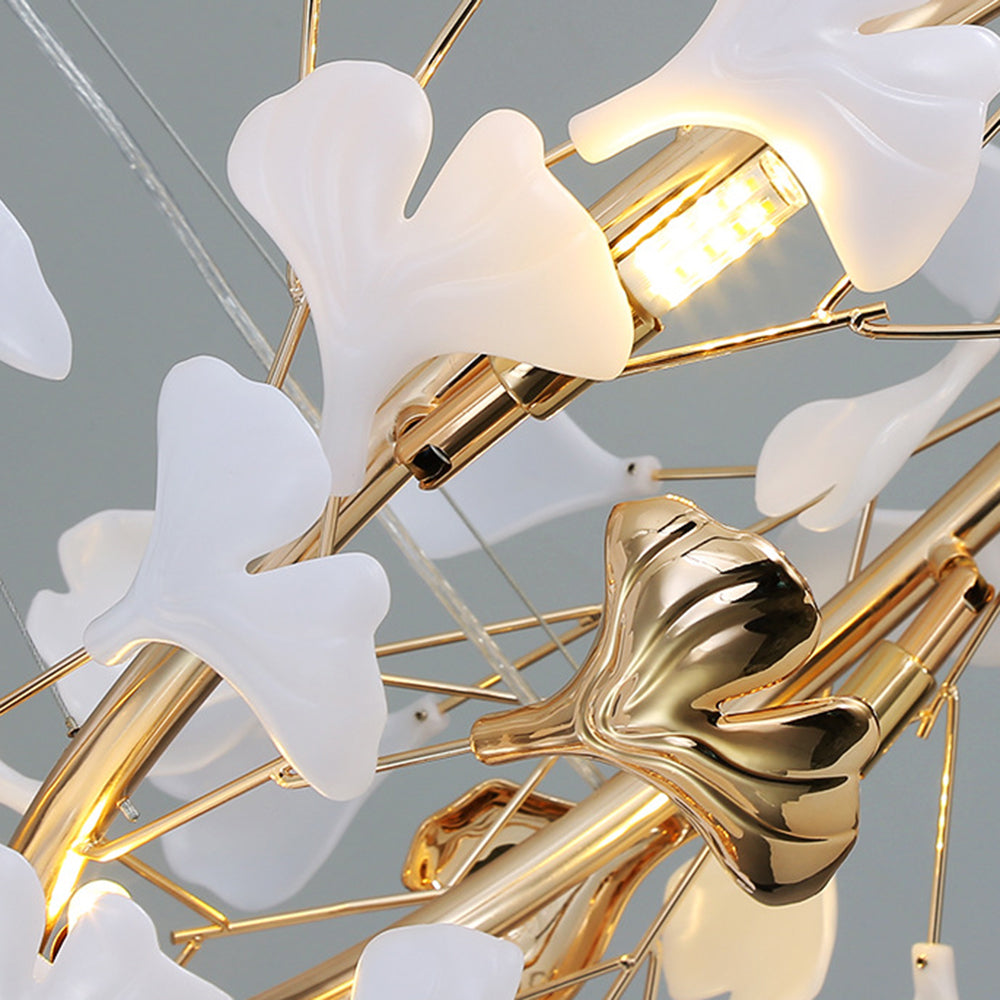 Olivia candelabru auriu din metal și ceramică, modern, în stil Art Deco