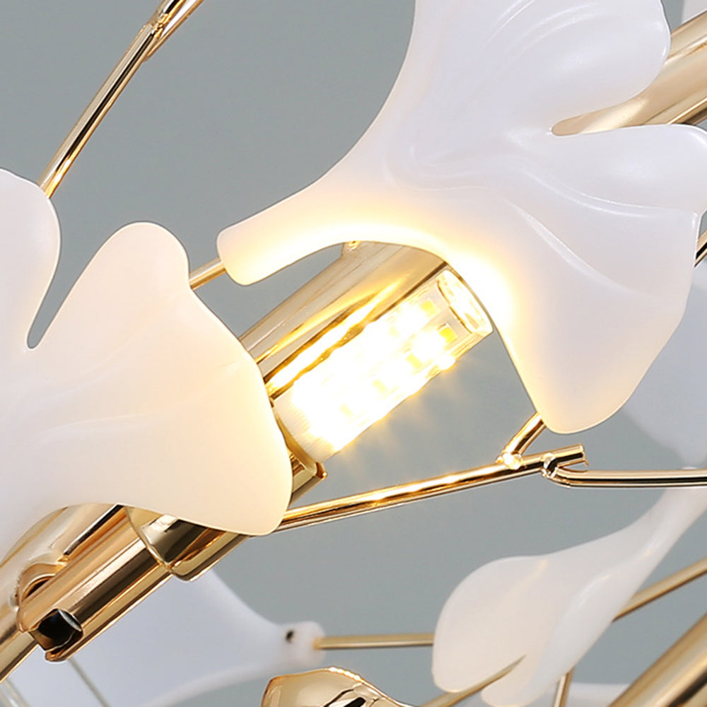 Olivia candelabru auriu din metal și ceramică, modern, în stil Art Deco