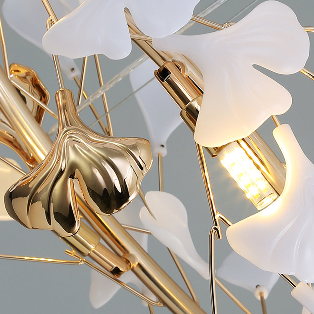 Olivia candelabru auriu din metal și ceramică, modern, în stil Art Deco