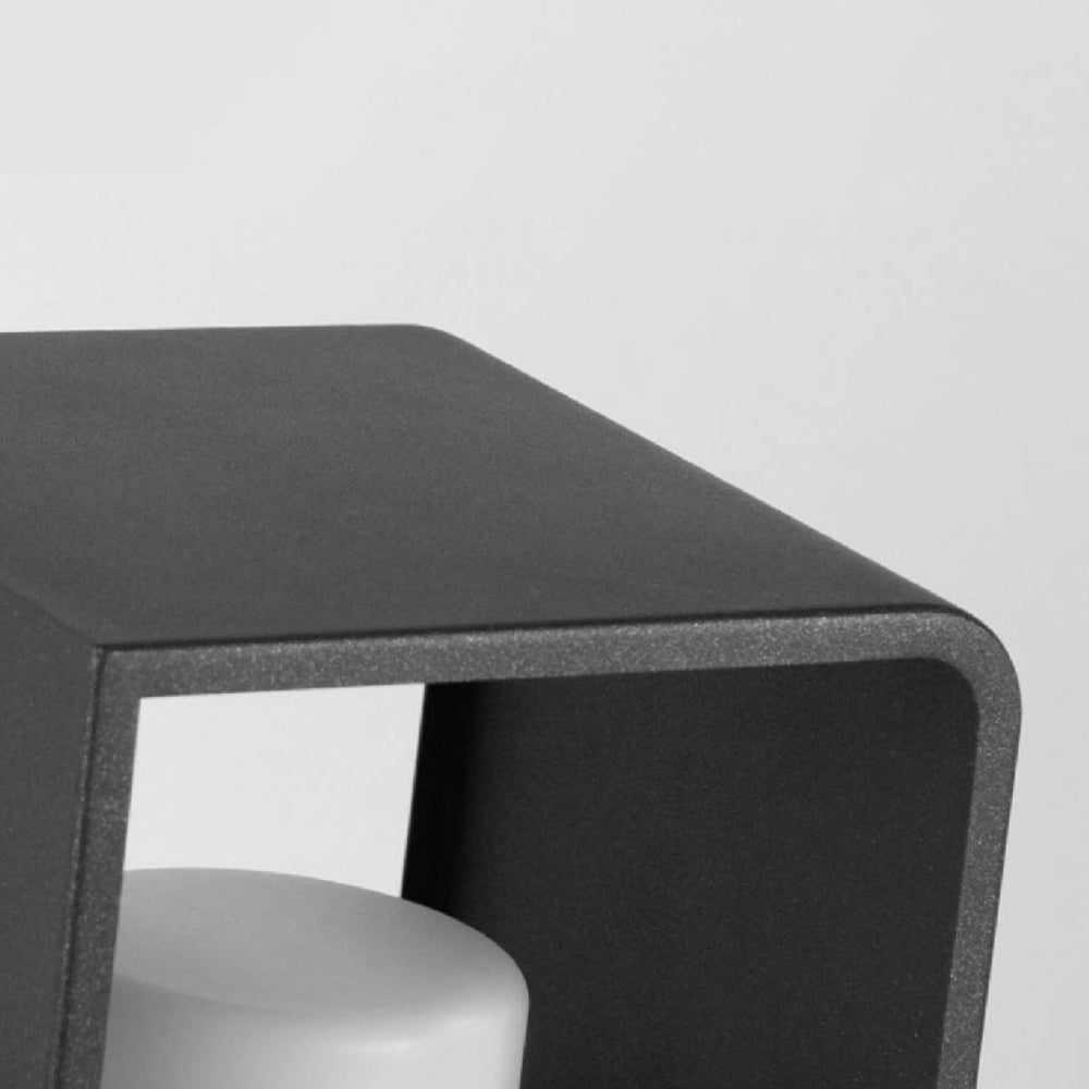 Ray lampadar minimalist Cuboid Solar pentru exterior negru