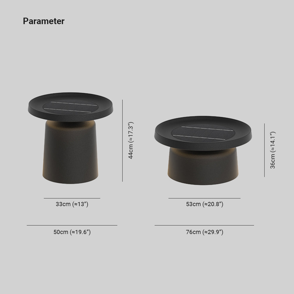 Ray lampadar metal Reîncărcabil/Solar exterior, negru