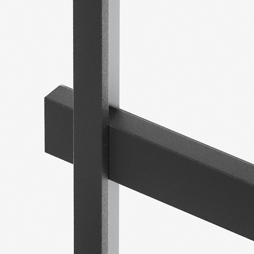 Ray aplică de perete pentru exterior minimalistă duo-linear, negru
