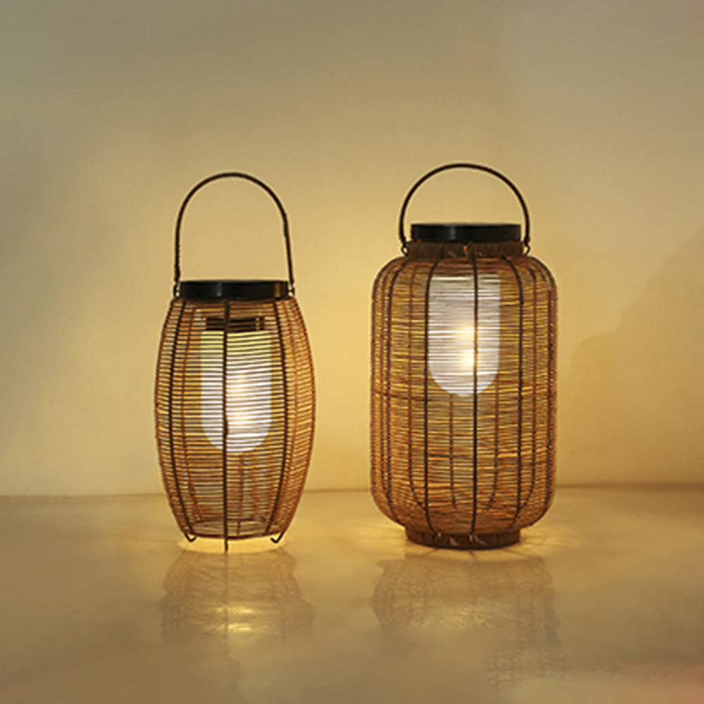 Ray Retro Lantern metal/ratan lampadar, lemn Color