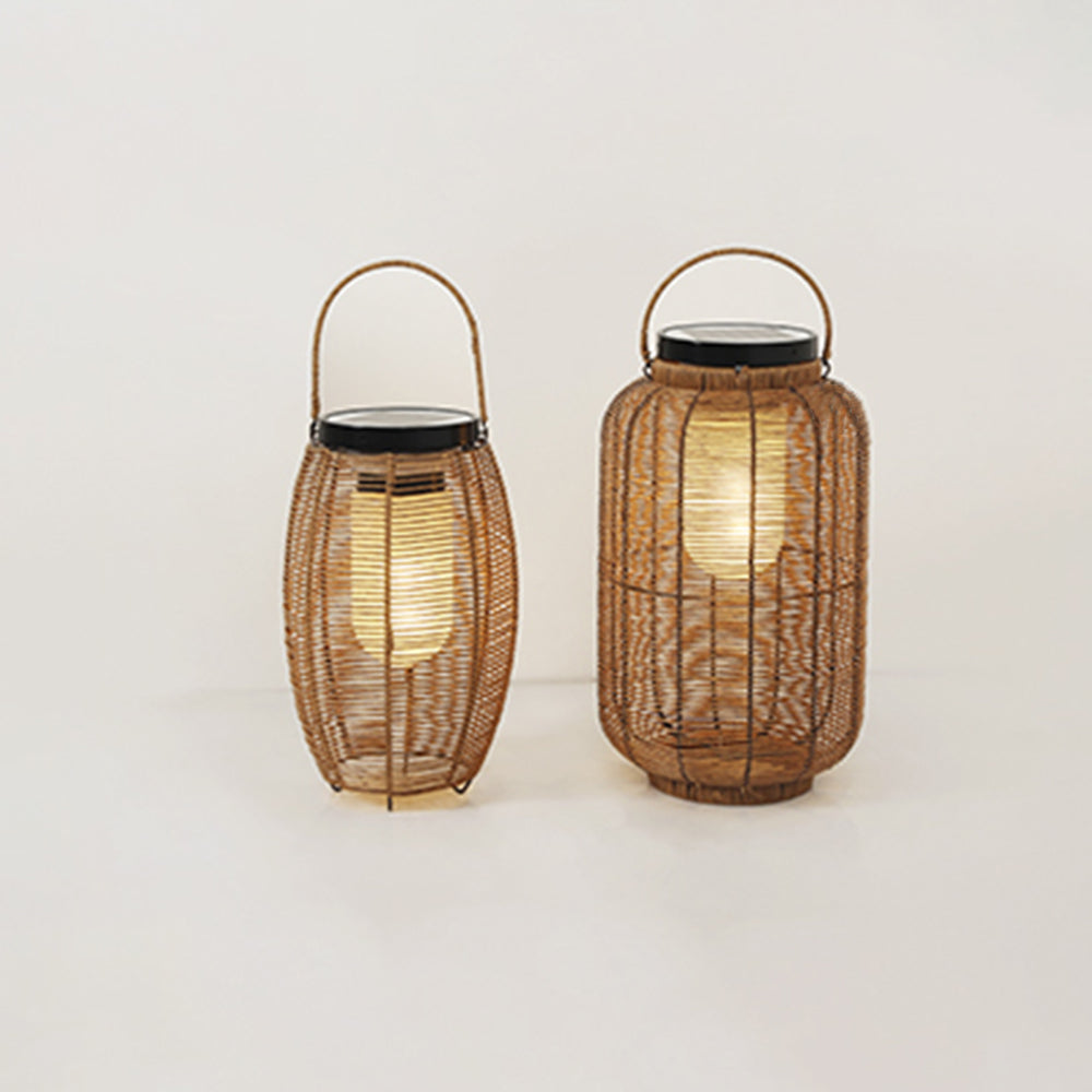 Ray Retro Lantern metal/ratan lampadar, lemn Color