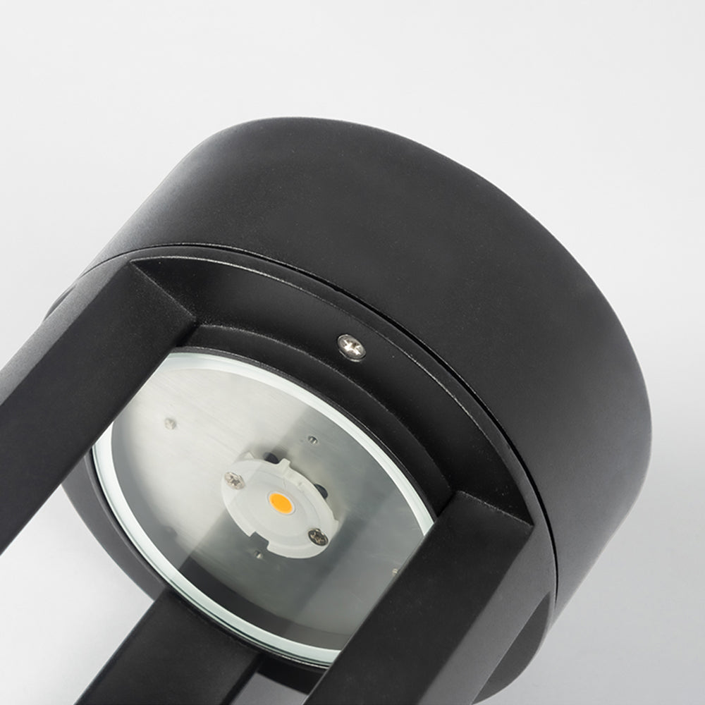 Ray lampă de drum pentru exterior cilindric gol modern, negru