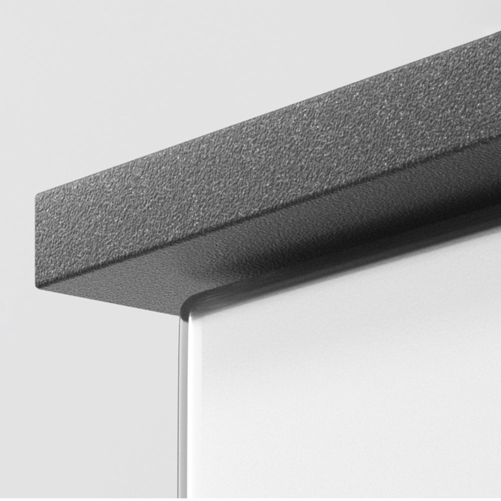 Ray aplică de perete pentru exterior neagră din metal, modernă, minimalistă, dreptunghiulară