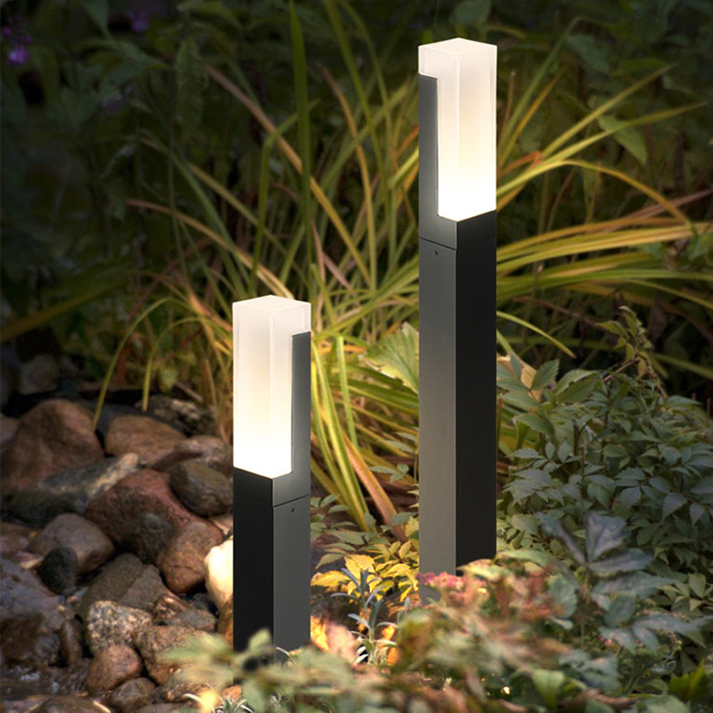 Ray lampă de drum modernă din metal solară pentru exterior, negru