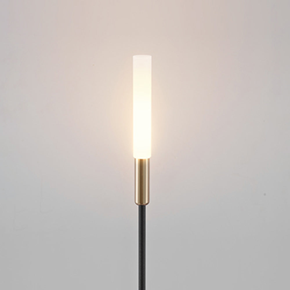 Ray modern metal Reed Solar Outdoor negru Post Light