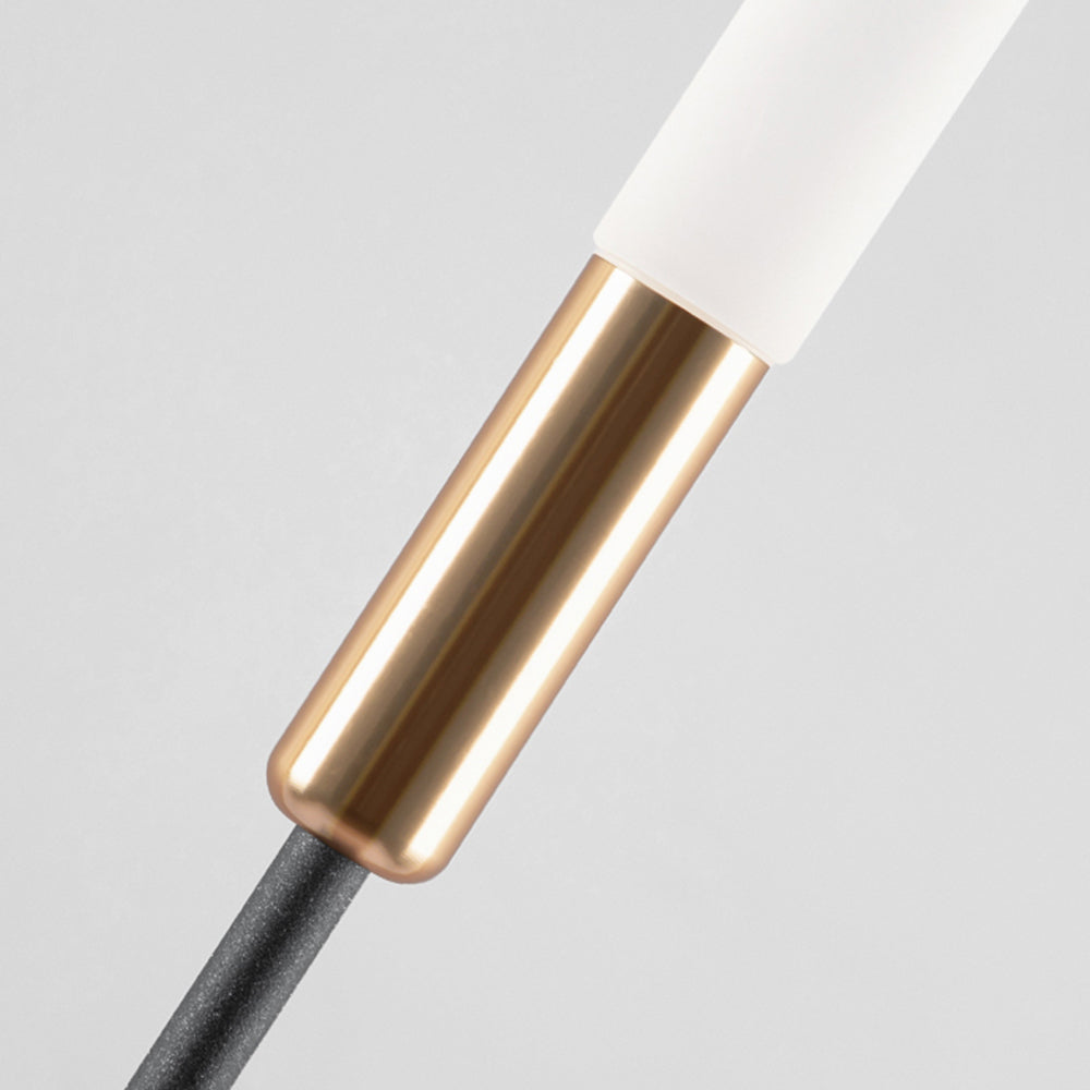 Ray modern metal Reed Solar Outdoor negru Post Light
