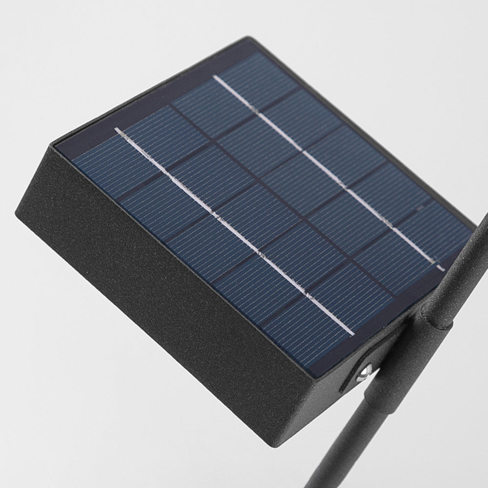 Ray modern metal Reed Solar Outdoor negru Post Light