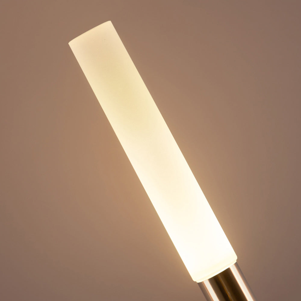 Ray modern metal Reed Solar Outdoor negru Post Light
