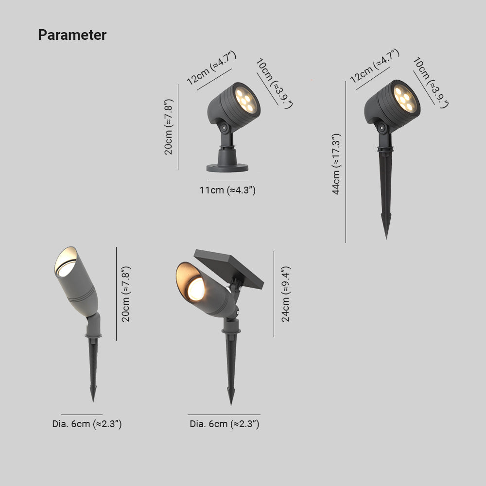 Ray modern Round sticlă/metal Solar Outdoor Ground Lamp Spotlight