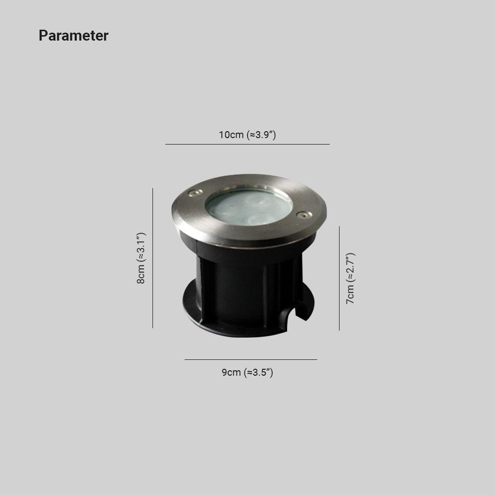 Ray lampă de iluminat modern metal cilindric pentru trepte și terase exterioare, cu conexiune fixă, negru