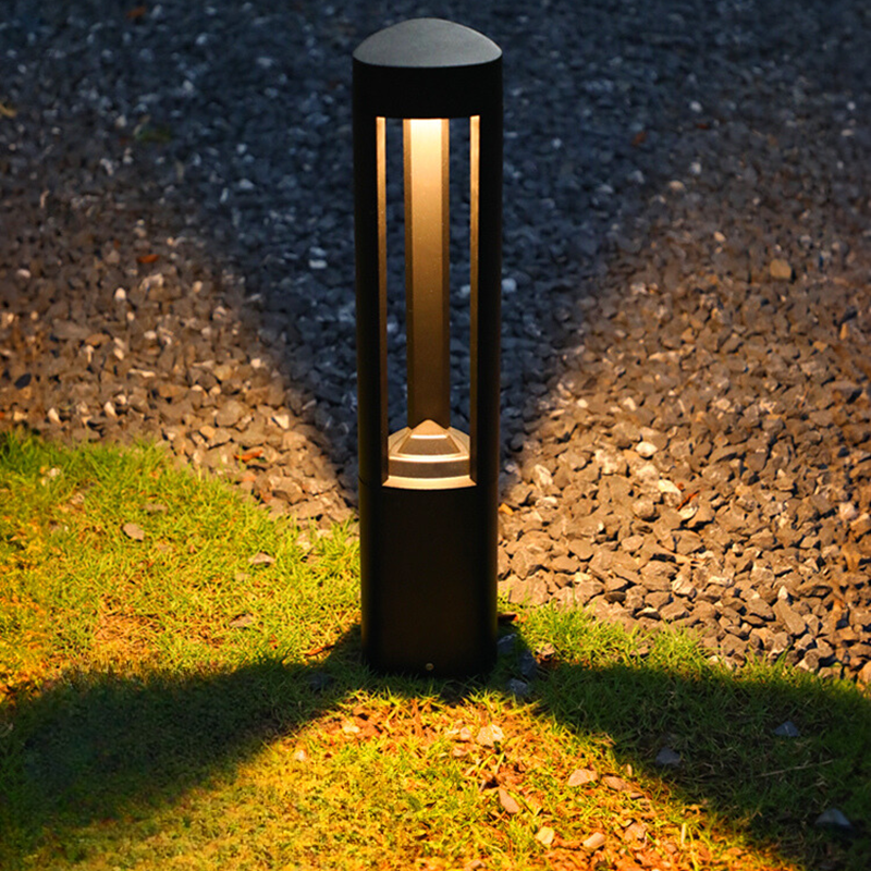 Ray Luminiere contemporană Metalică Triunghiulară cu Goluri pentru Drum exterior, neagră