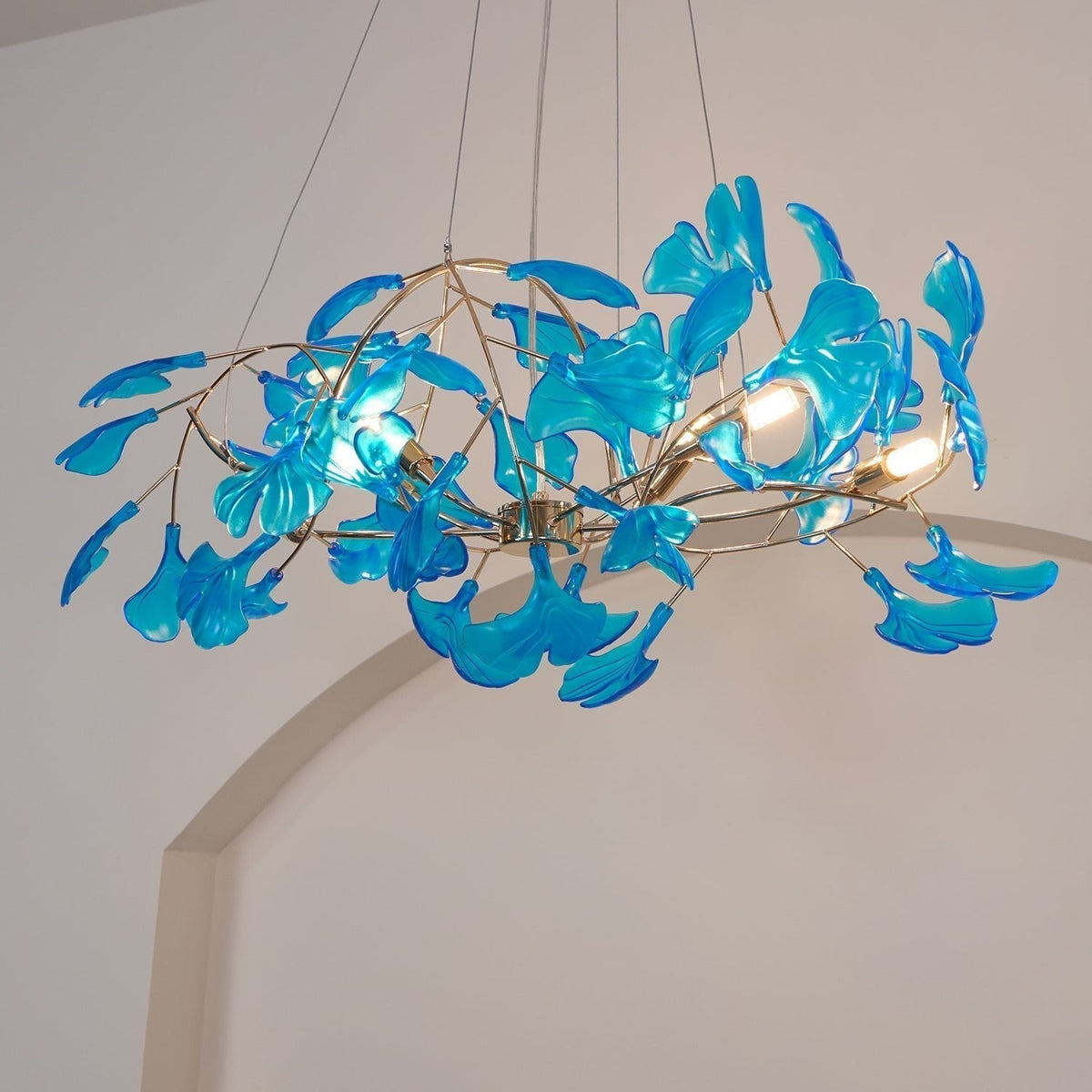 Ava candelabru cu frunze de ginkgo