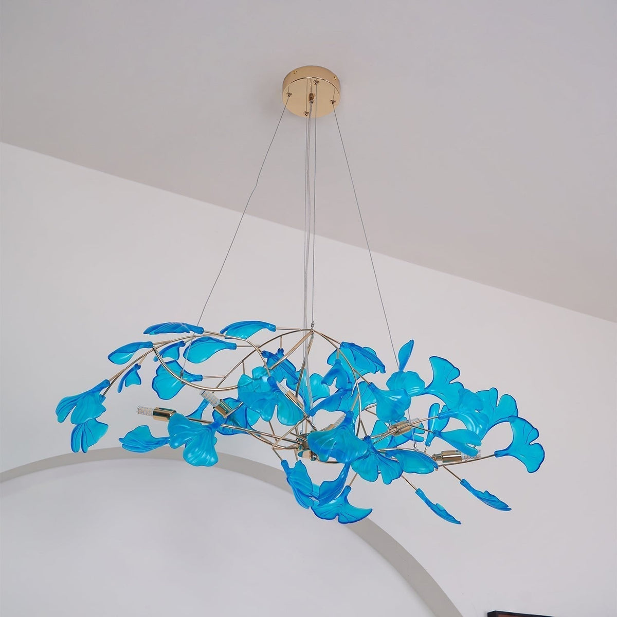 Ava candelabru cu frunze de ginkgo