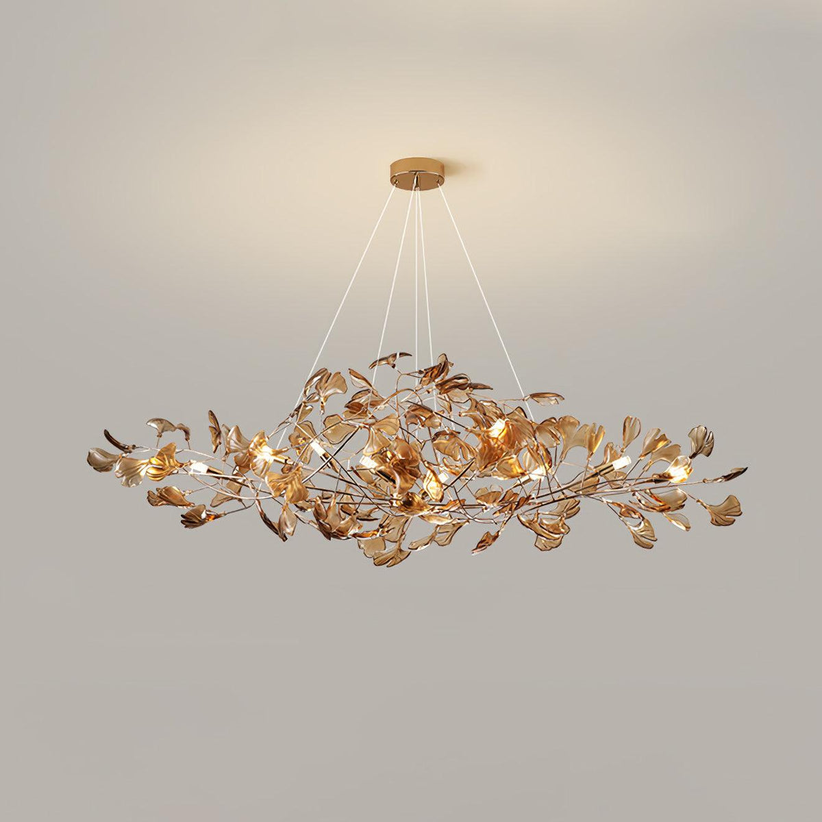 Ava candelabru cu frunze de ginkgo