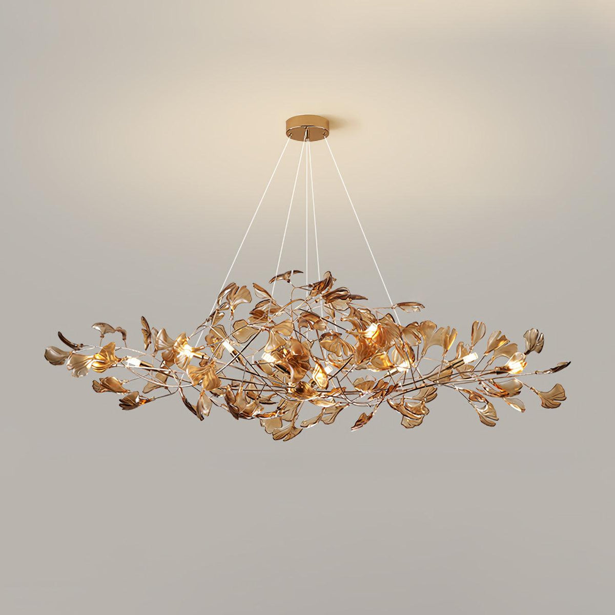 Ava candelabru cu frunze de ginkgo