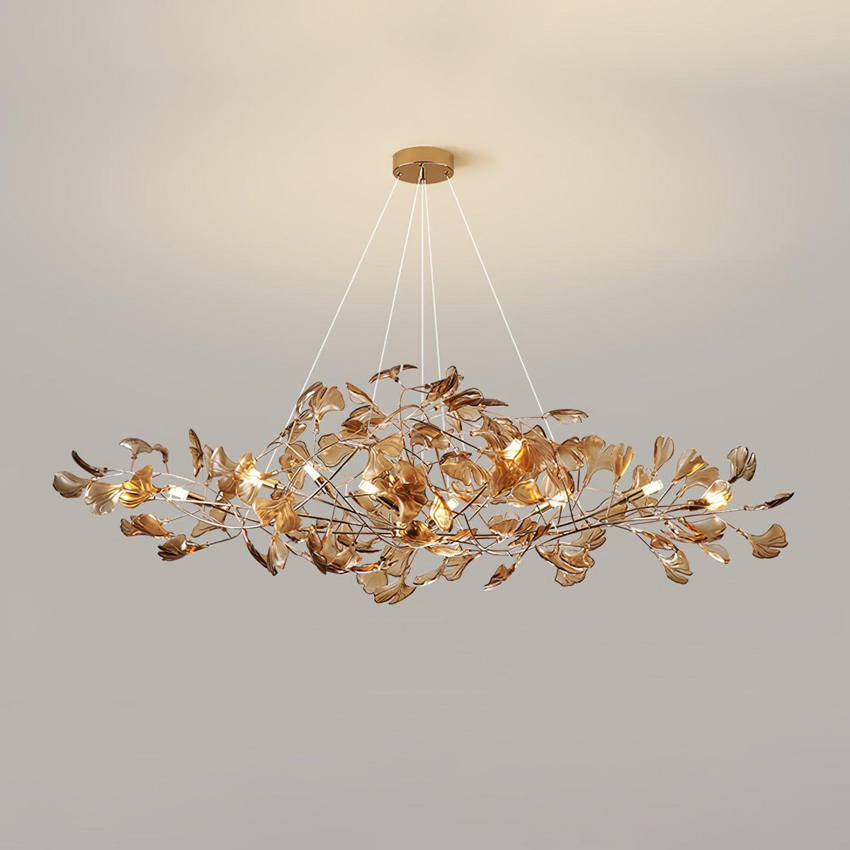 Ava candelabru cu frunze de ginkgo