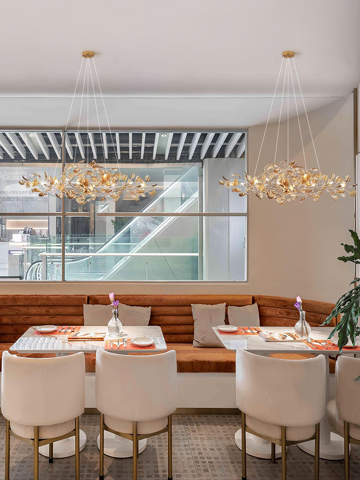 Ralenis candelabru  de lux cu frunze de ginkgo
