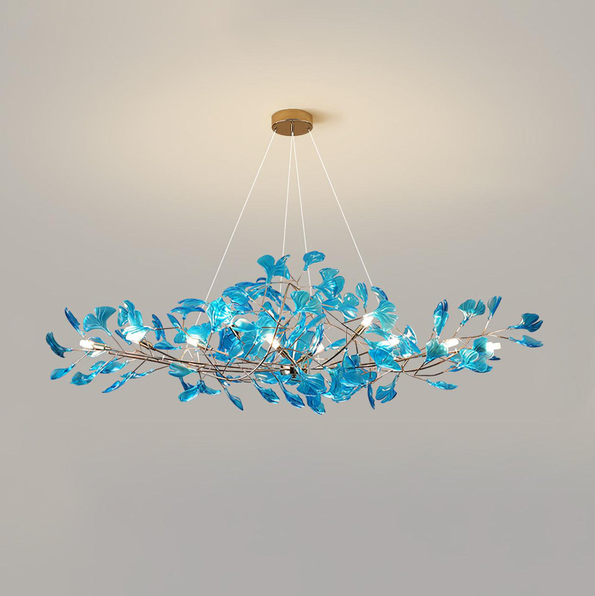 Ava candelabru cu frunze de ginkgo