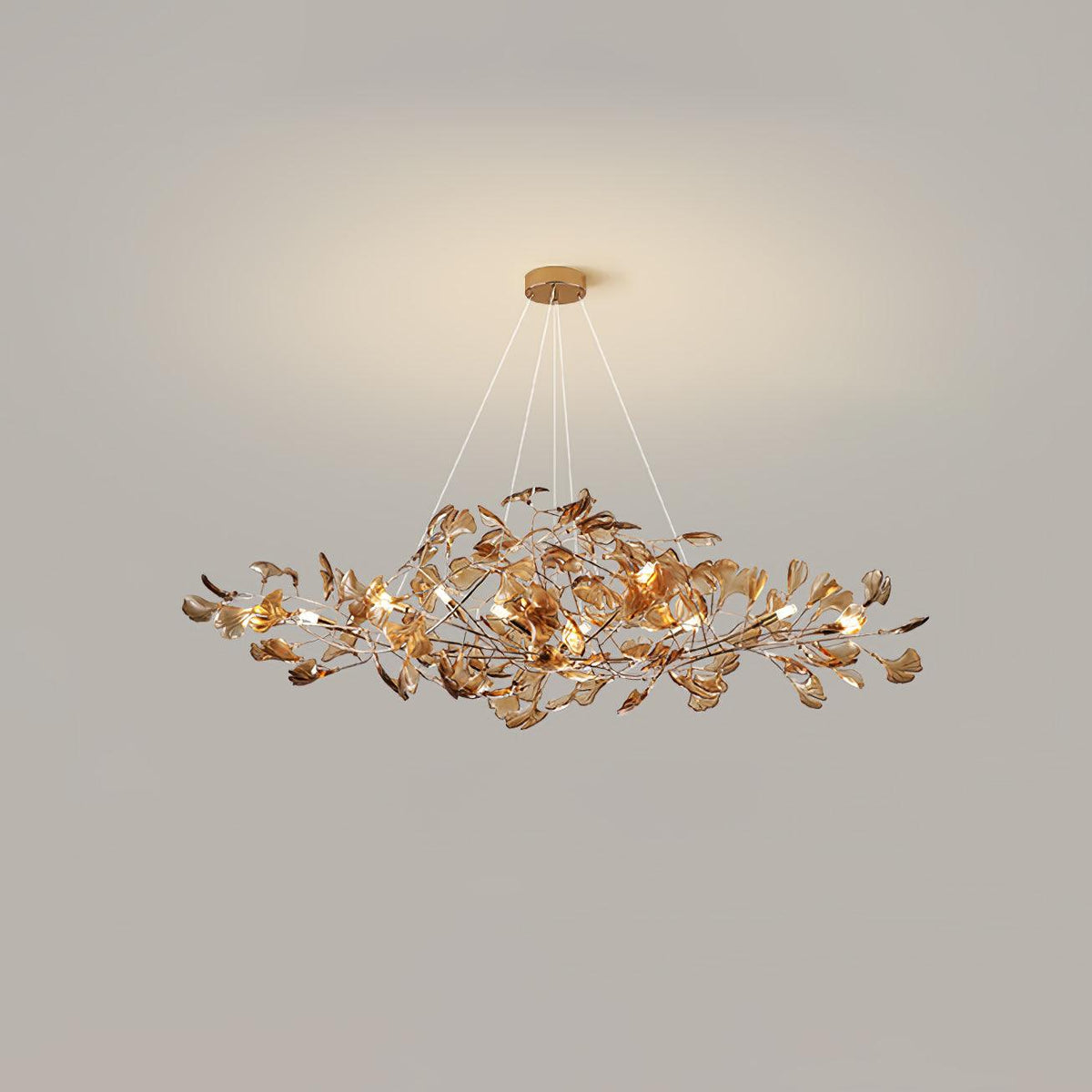 Ava candelabru cu frunze de ginkgo