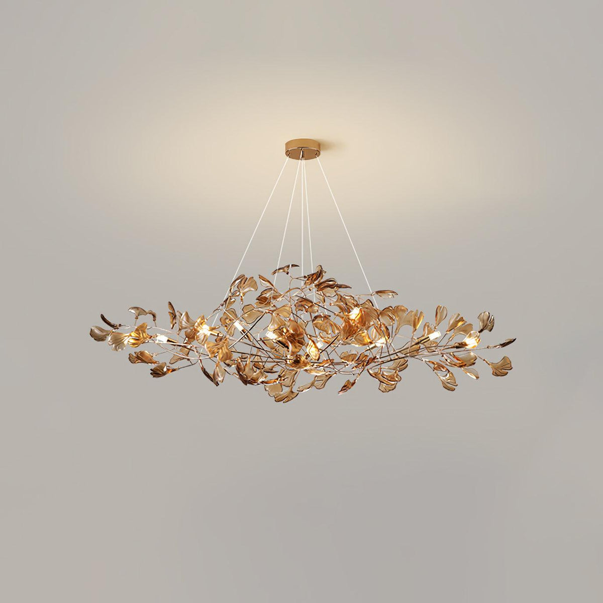 Ava candelabru cu frunze de ginkgo