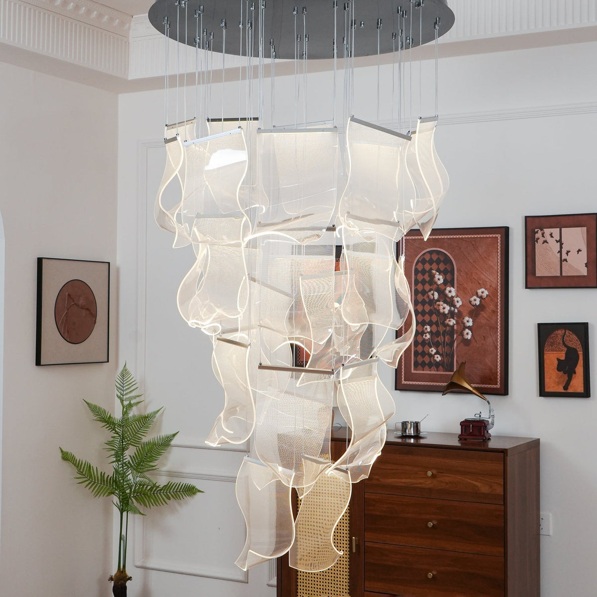 Lucuian candelabru Acrilic LED Abstract Flotant