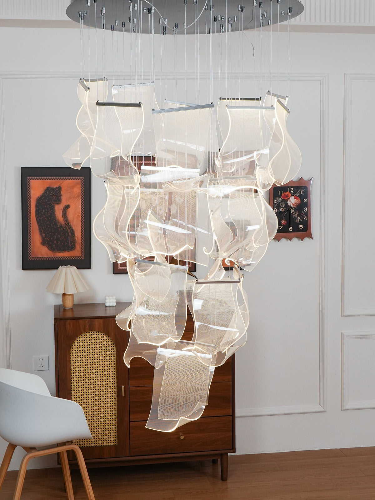 Lucuian candelabru Acrilic LED Abstract Flotant