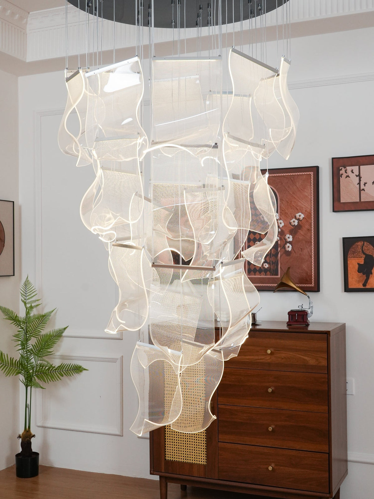 Lucuian candelabru Acrilic LED Abstract Flotant