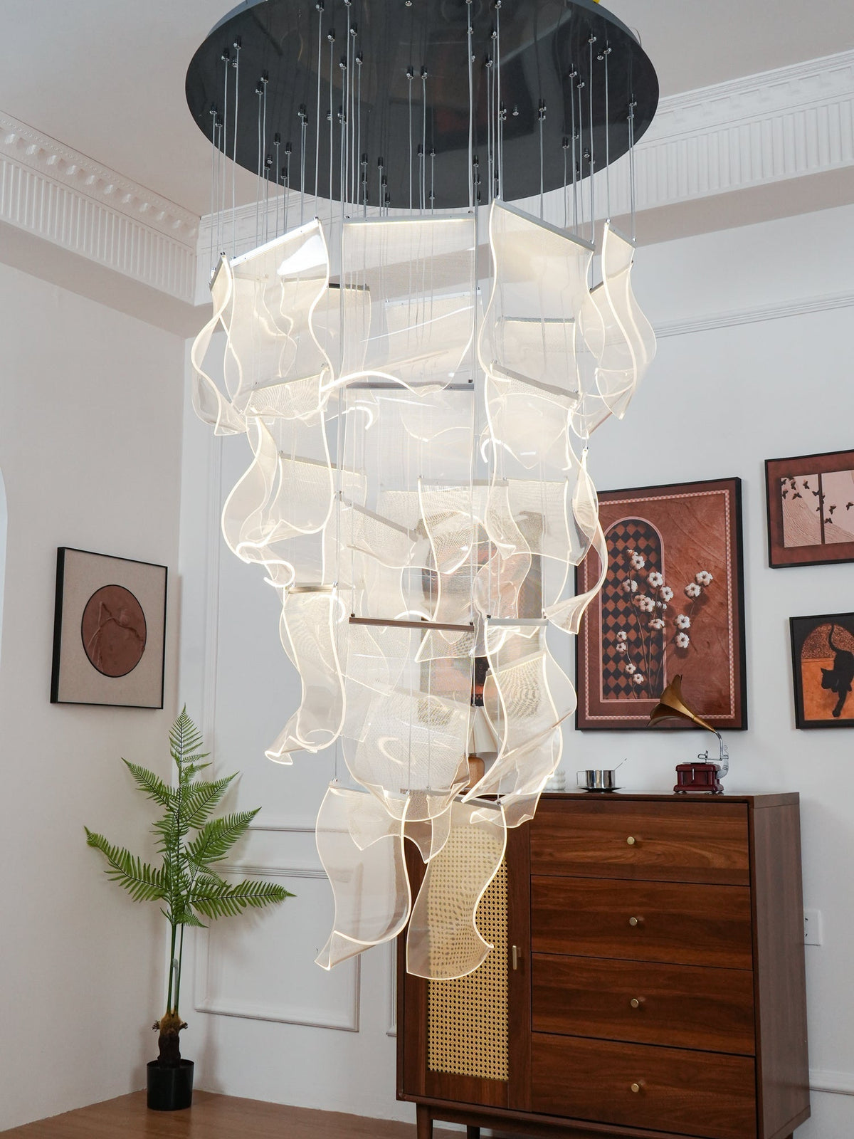 Lucuian candelabru Acrilic LED Abstract Flotant