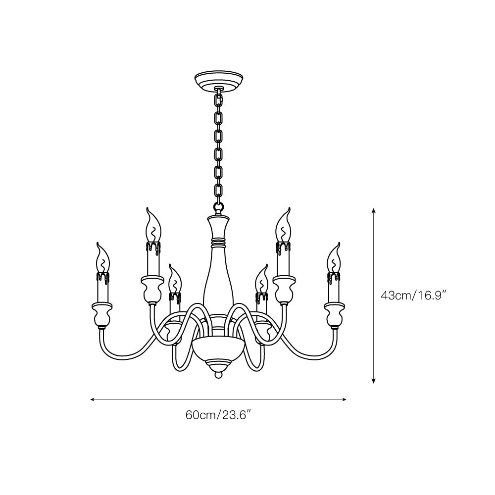 Afralia candelabru din lemn, modern, industrial