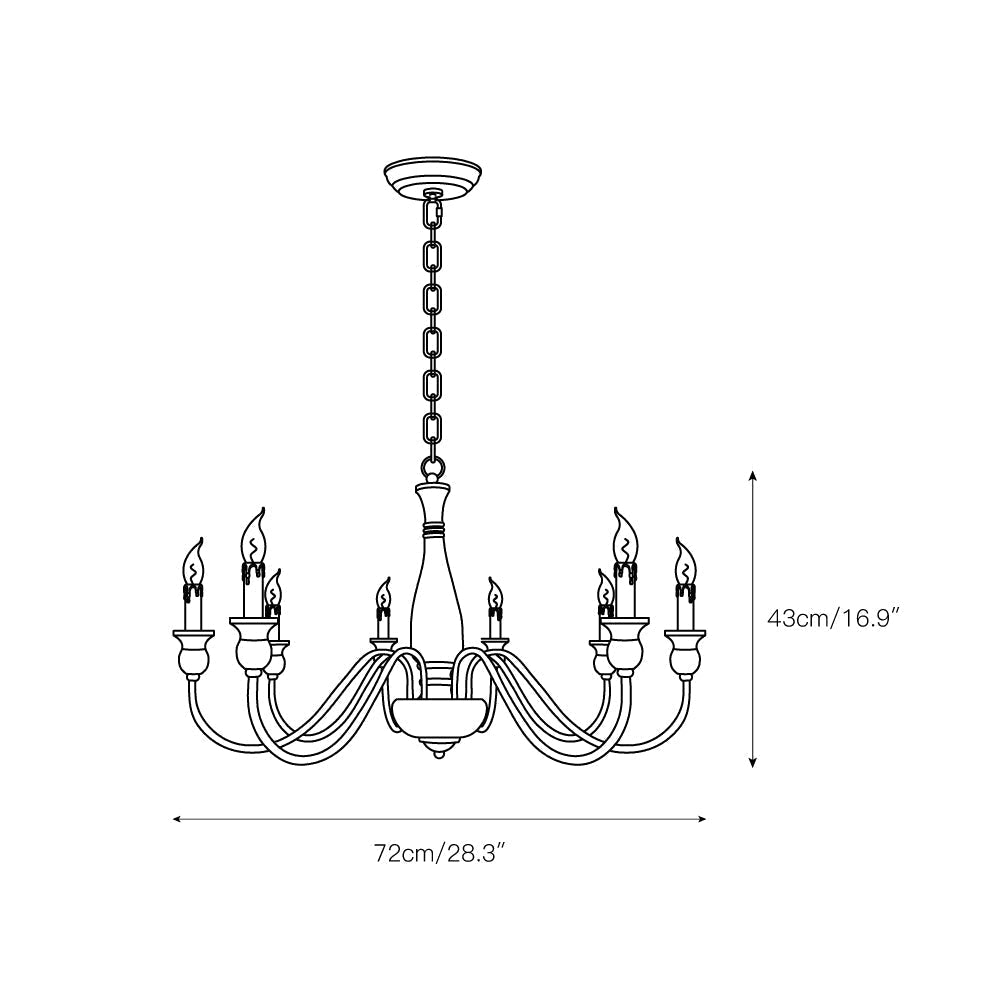 Afralia candelabru din lemn, modern, industrial