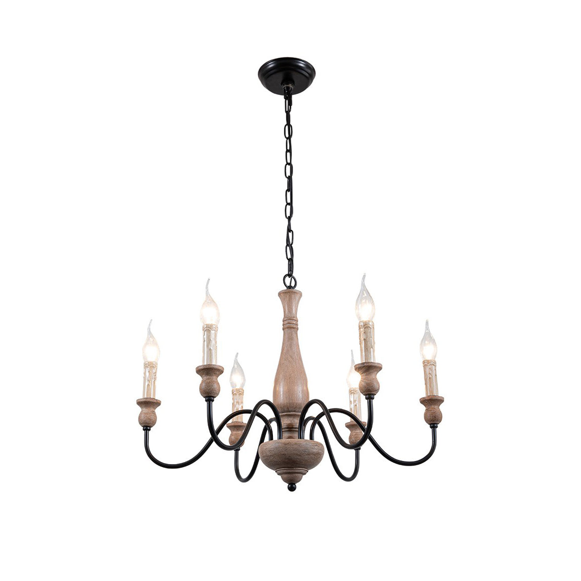Afralia candelabru din lemn, modern, industrial
