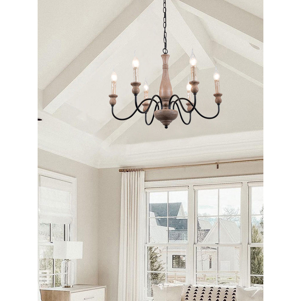 Afralia candelabru din lemn, modern, industrial