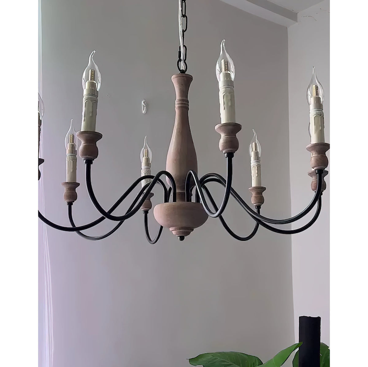 Afralia candelabru din lemn, modern, industrial