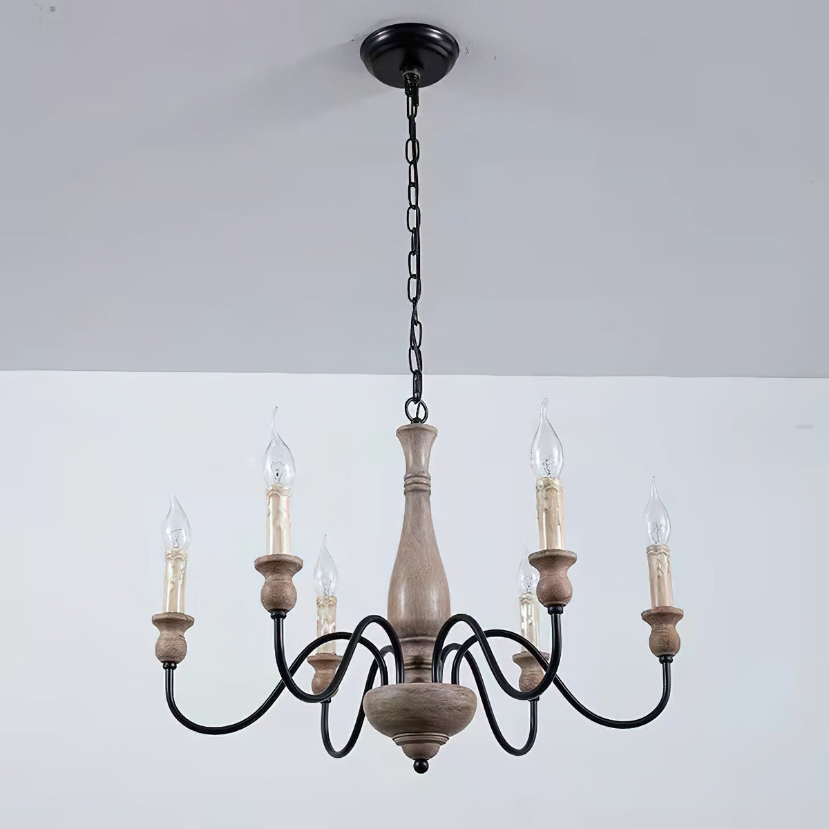 Afralia candelabru din lemn, modern, industrial