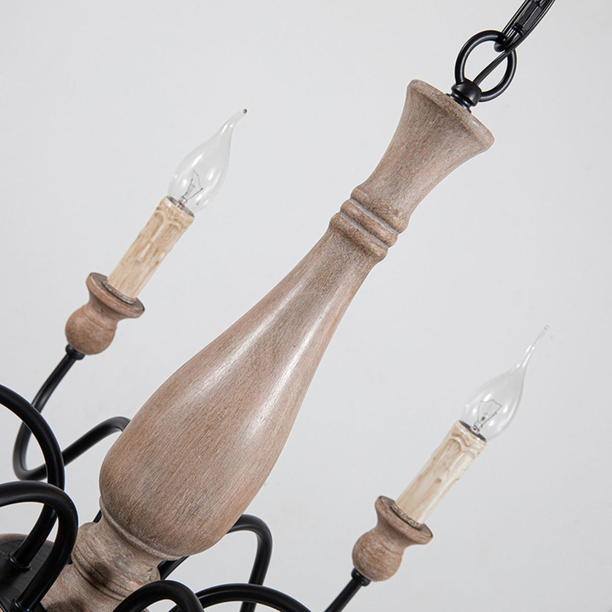 Afralia candelabru din lemn, modern, industrial