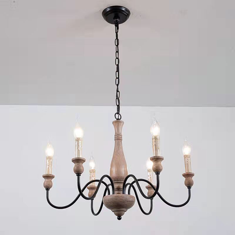 Afralia candelabru din lemn, modern, industrial
