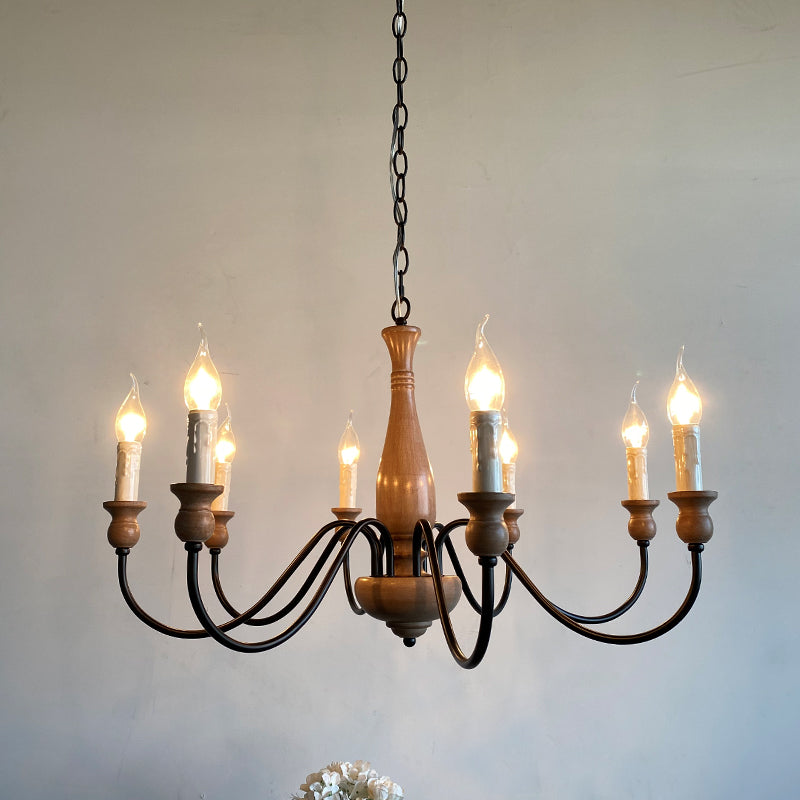 Afralia candelabru din lemn, modern, industrial