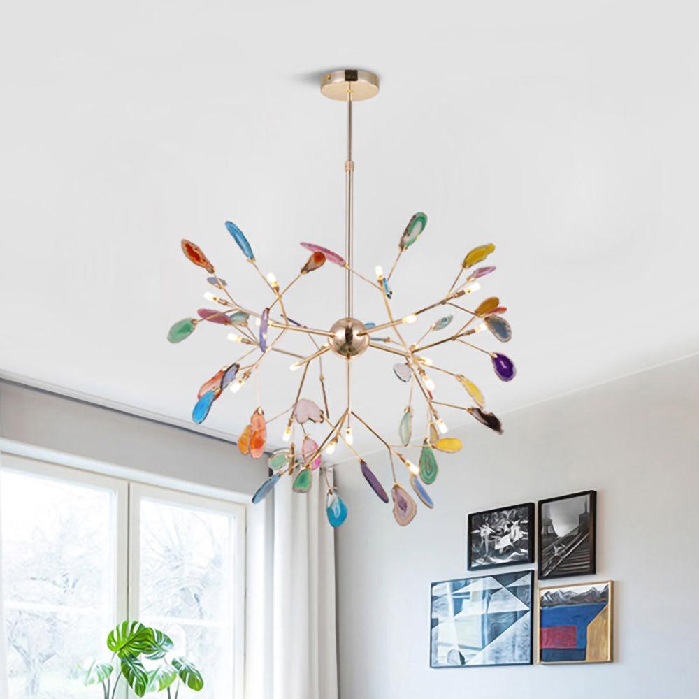 Agate candelabru  Colorful Branching