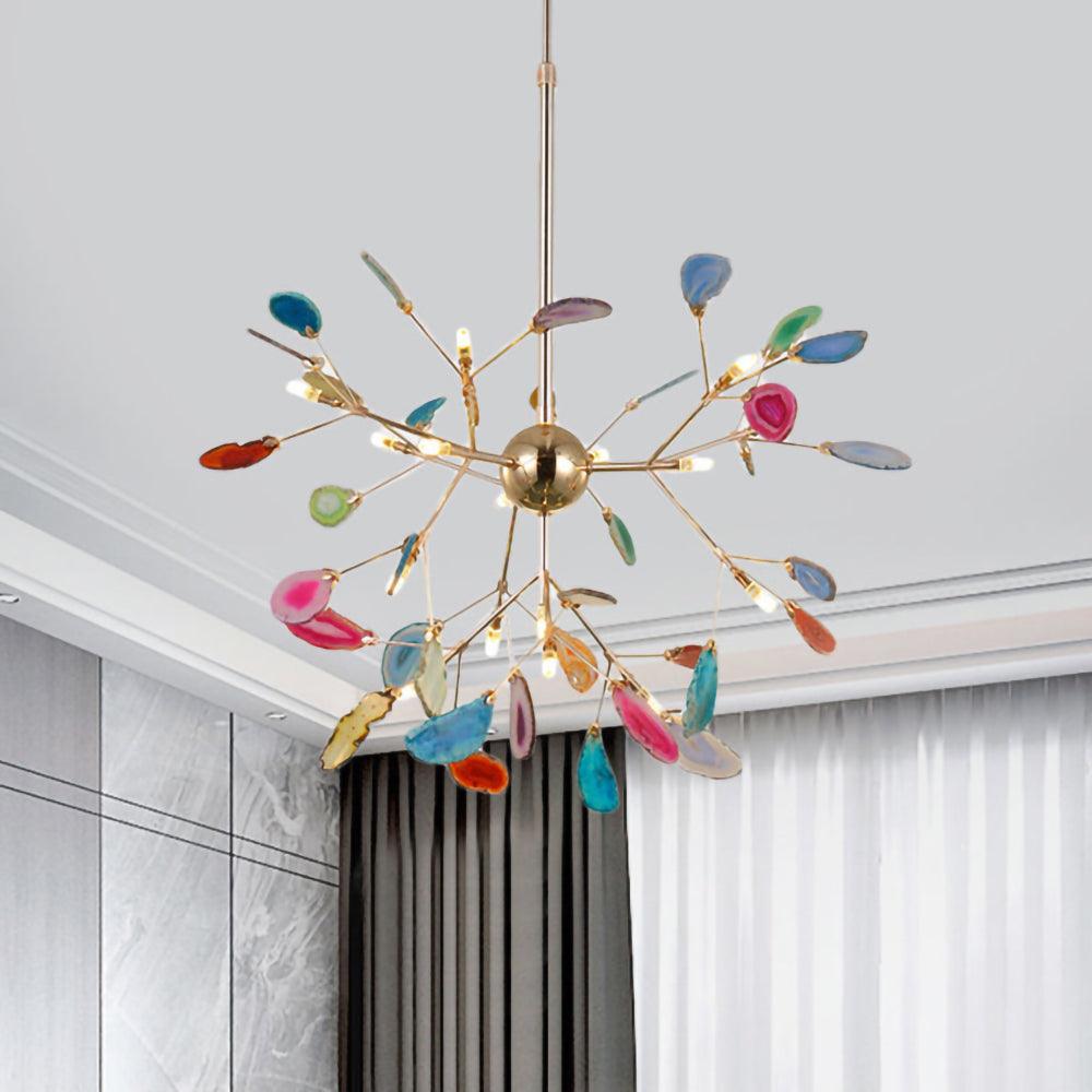 Agate candelabru  Colorful Branching