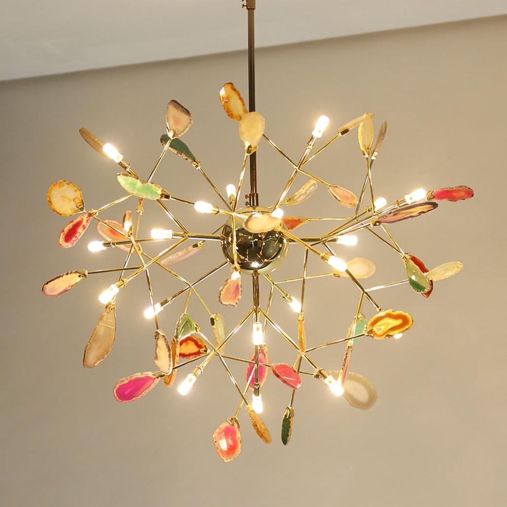 Agate candelabru  Colorful Branching