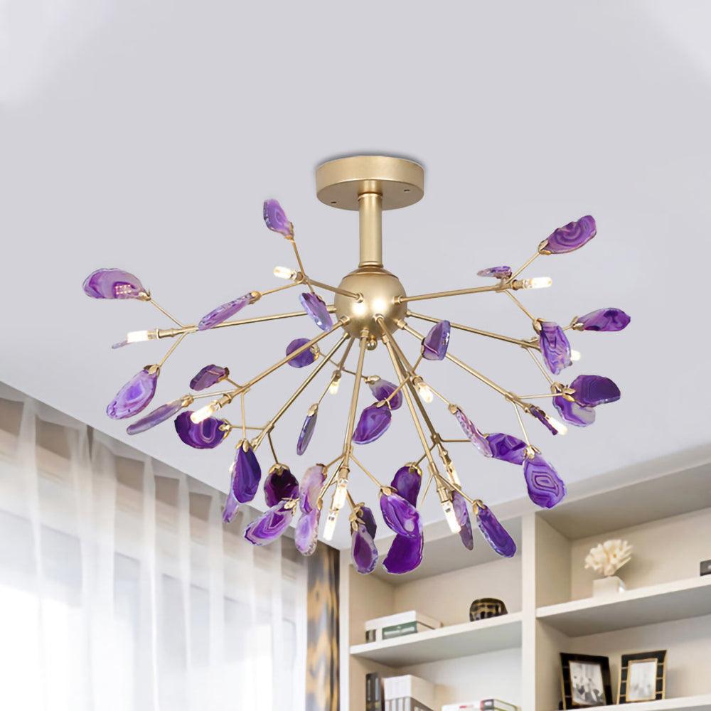 Agate candelabru  Colorful Branching