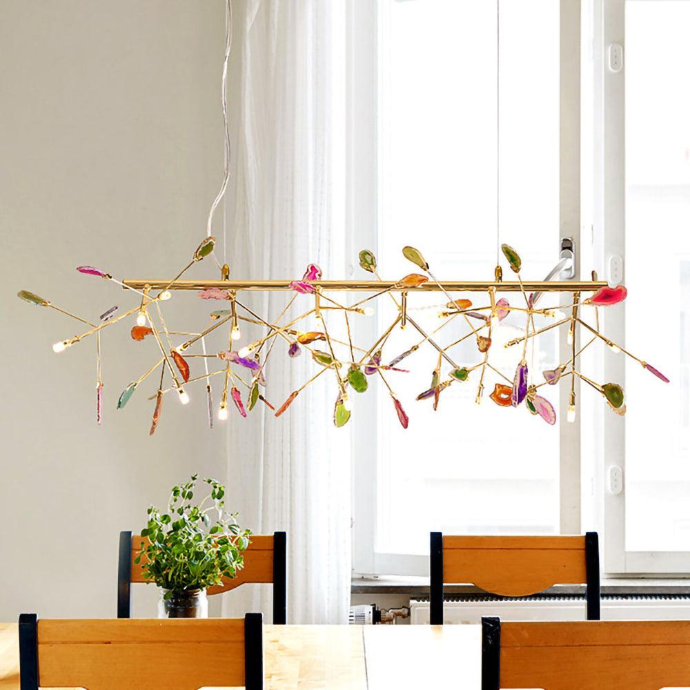 Agate candelabru  Colorful Branching